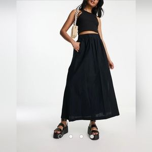 NWT. Abercrombie & Fitch Linen Blend Maxi Skirt. NEW